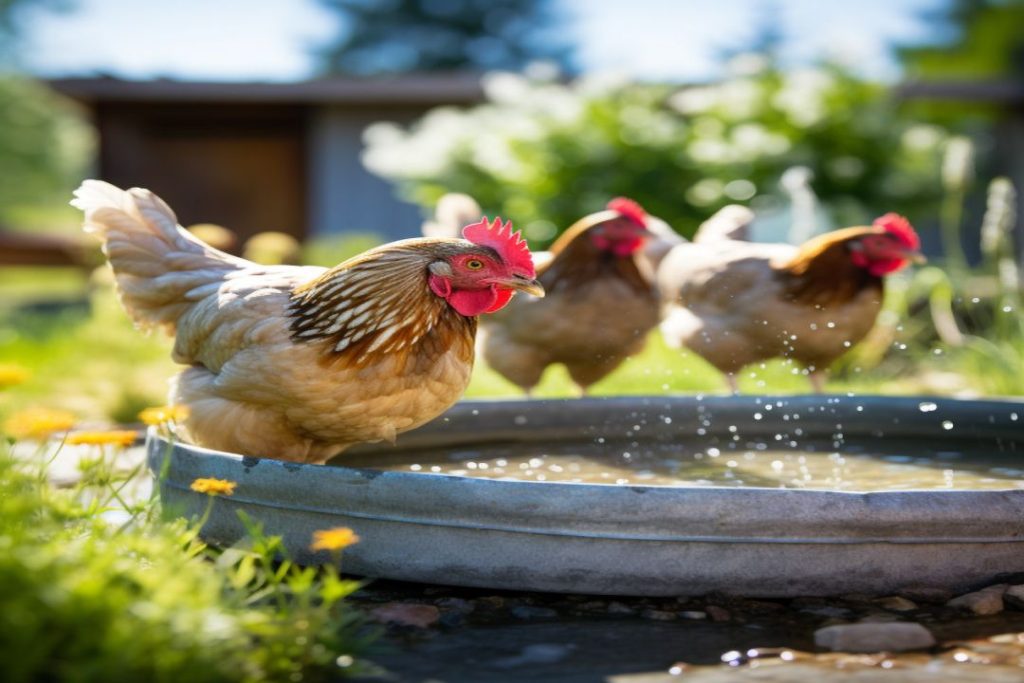 how to keep chickens from pooping in their water